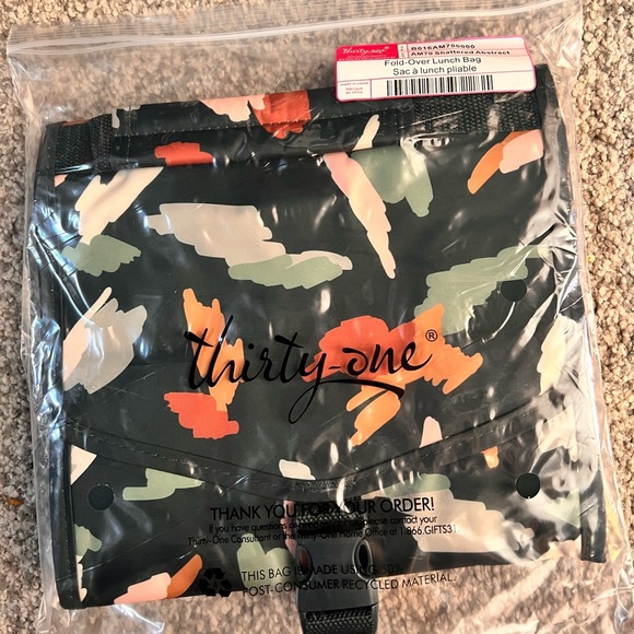 Shattered Abstract Fold Over Lunch Bag - Picture 4 of 4